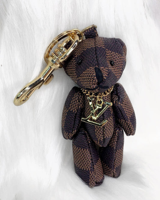 Adorable checkered Signature Bear Keychain